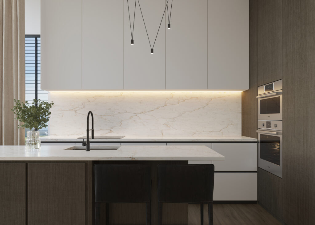 kitchen counter and backsplash