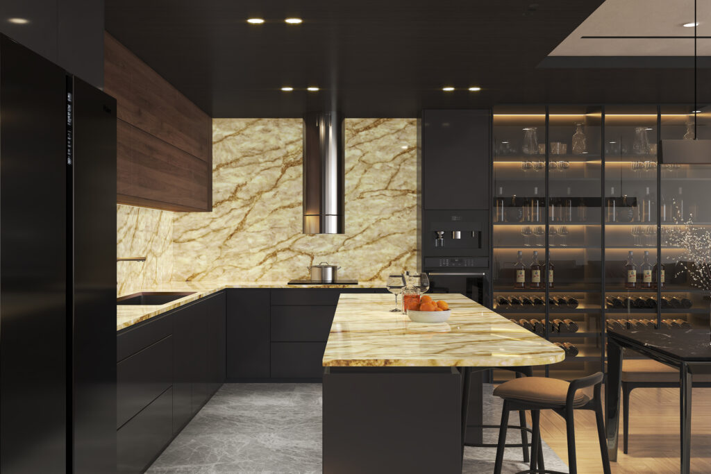 kitchen counter and backsplash