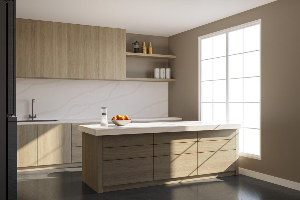 kitchen counters and backsplash