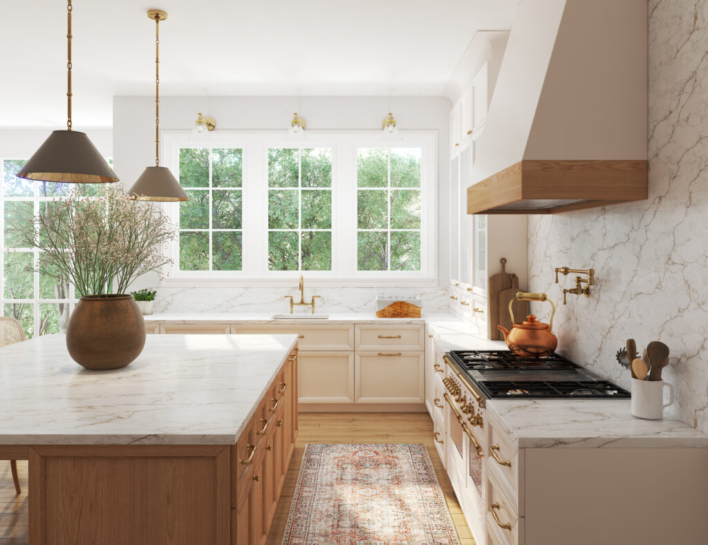 kitchen counters and backsplash