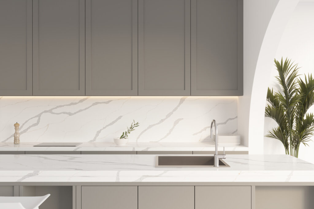 kitchen counters and backsplash