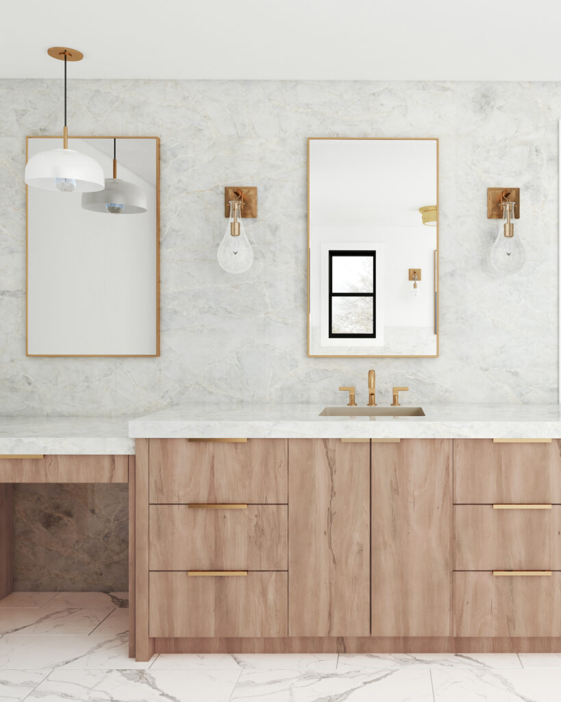 huge custom kitchen wall and counters