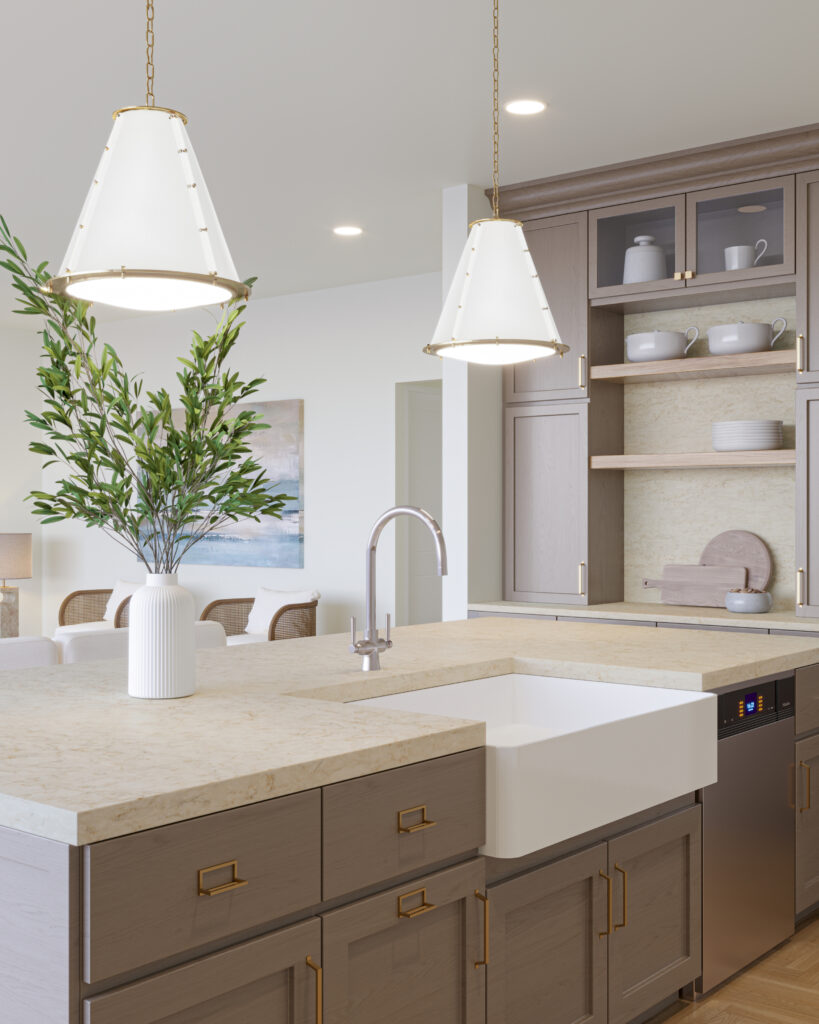 custom kitchen countertop and wall